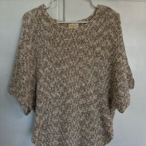 Y/Project Textured Knit Women's Poncho - Cream and Brown